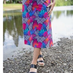 Floral Patterned Midi Skirt